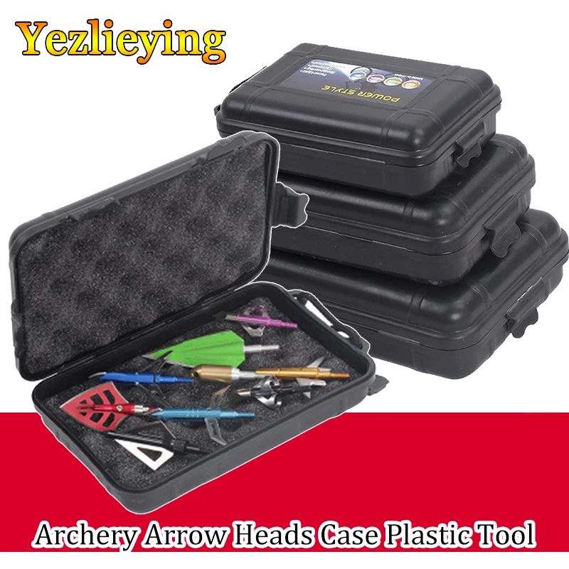 Hunting Archery Arrow Heads Case Plastic Tool Archery Broadhead Box