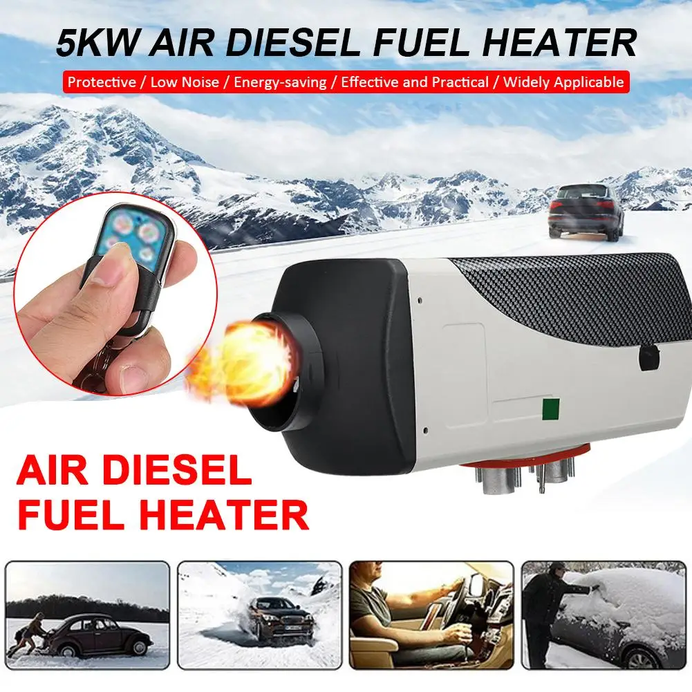 

Parking Diesel Heater Air Fuel Oil Heating Machine Car Fuel Heater 5KW 12V LCD Display Silencer Remote Control For Trucks Buses