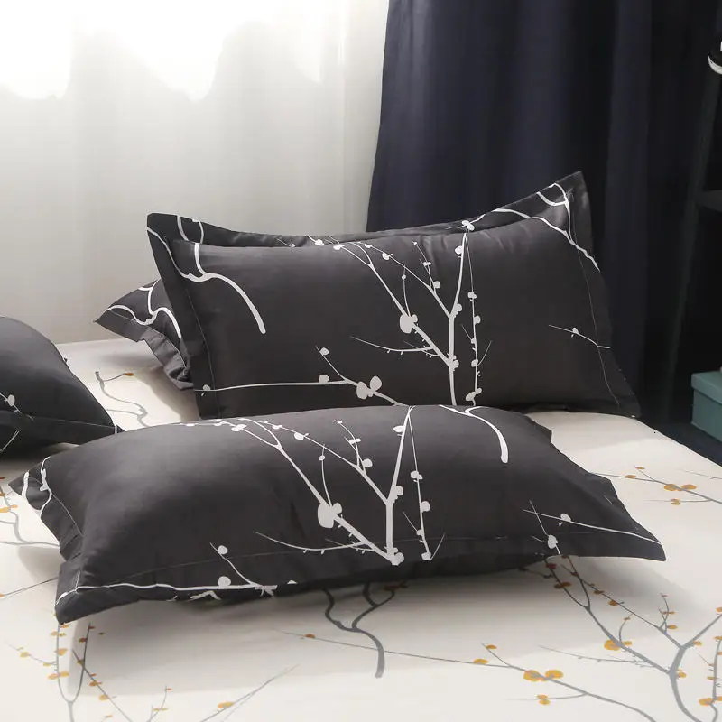 Solstice Home модный принт удобный для кожи реактивный печатный лист пододеяльник наволочка постельное белье 3/4 шт