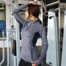 Полумолния Женская Спортивная футболка с длинными рукавами быстросохнущая эластичность фитнес-костюм светоотражающий ночное видение с карманом длинный рукав