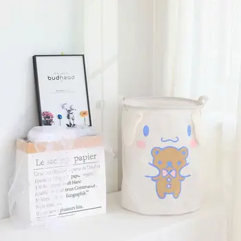 

My Melody Cinnamoroll Pudding Dog Anime Cartoon Foldable Laundry Bucket Oxford Waterproof Kawaii Home Clothes Basket Storage Bag
