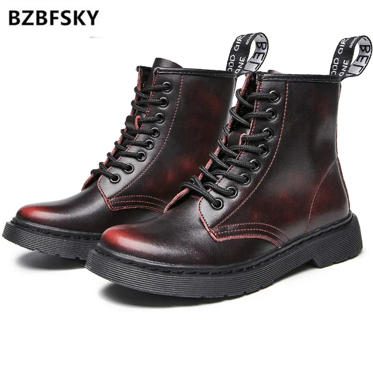 

size 35-43 Women Boots Soft Leather Shoes Woman White Ankle Boots Motorcycle Boots Female Autumn Winter Shoes Punk Botas Mujer