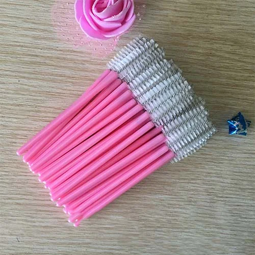 50pcs Eyelash brush 10 шт. набор серебряных/золотых кистей для макияжа pincel maquiagem Косметика maquillaje инструмент для макияжа Пудра Тени для век косметический набор - Handle Color: 50pcs Eyelash brush