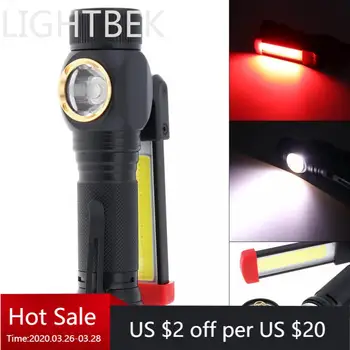 

Flashlight 7 Mode Light USB Charging COB LED Work Lamp with Side Lamp Magnet 180 Degree Rotation for Car Overhaul Auto Repair