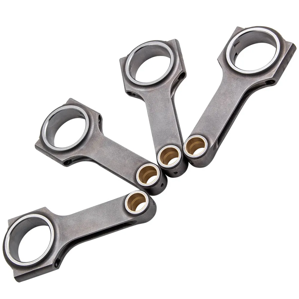 

4PCS 4340 Steel Forged Connecting Rods For Volvo B230 152mm Conrods TUV Shot Peen Crankshaft Piston Balanced Cranks