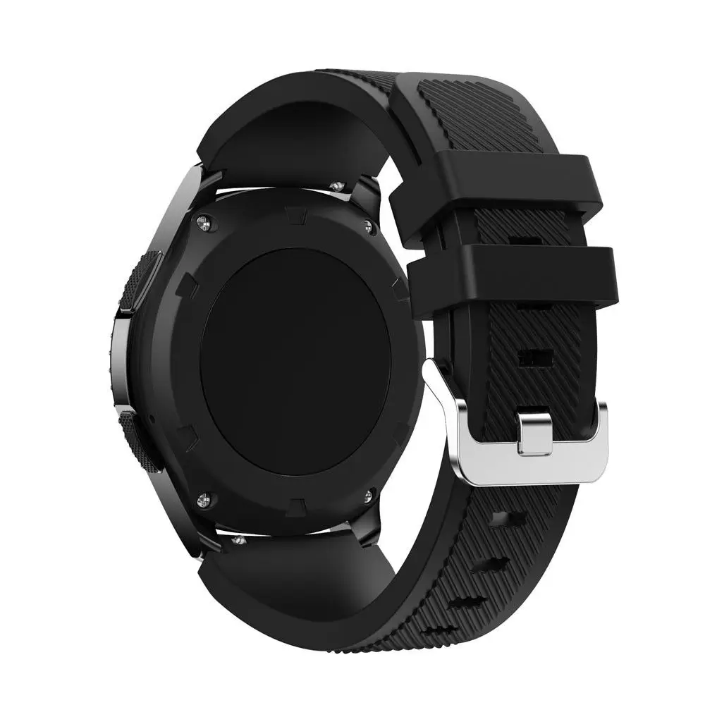 Сменные полосы для samsung gear S3 Frontier/классический ремешок 22 мм силиконовый спортивный ремешок для Moto 360 2-го поколения Смарт-часы - Цвет ремешка: Black