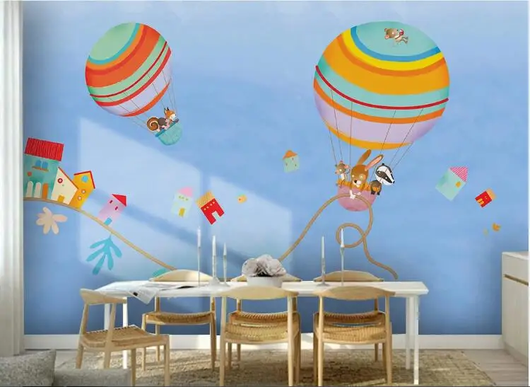 Beibehang обои Семья украшения скандинавский мультфильм животных шар фреска спальня живопись обои для детской комнаты