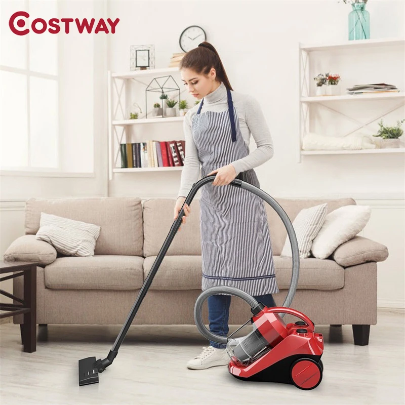 Costway Upgraded Bagless Cord Rewind Canister Vacuum Cleaner W/ Washable Filter 2 Different Tools 6 Levels Filtration System
Costway Upgraded Bagless Cord Rewind Canister Vacuum Cleaner W/ Washable Filter 2 Different Tools 6 Levels Filtration System