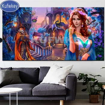 

New Diamond Painting Princess castle Full Square/Round 5D DIY Diamond Embroidery sale Rhinestone fantasy art pattern Decoration