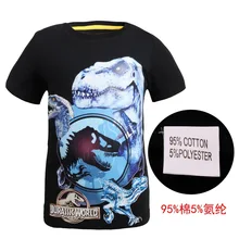 Детская одежда; летняя одежда; стиль ; детская одежда с короткими рукавами; футболка для мальчиков; топы для детей с принтом динозавра; 0038