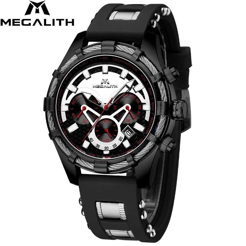 Мужские часы Flash Deal MEGALITH спортивные водонепроницаемые с светящимся дисплеем