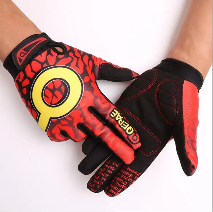 red Уличные мотоциклетные перчатки полный палец Guantes Мото Гонки/катание на лыжах/альпинизм/Велоспорт/езда Спорт ветрозащитный Мотокросс перчатки - Цвет: red