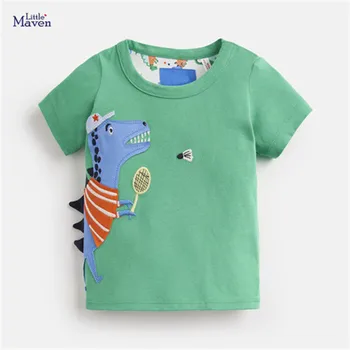 

Little Maven 2020 New Summer Baby Kids Boy Girl Clothes Short Sleeve O-neck t Shirt Cartoon Dinosaur Tee Tops for 1-7 years Boys