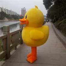 День рождения большой желтой уточкой; костюм ростовой куклы мультфильм Животные красивое платье для взрослых, с фабрики