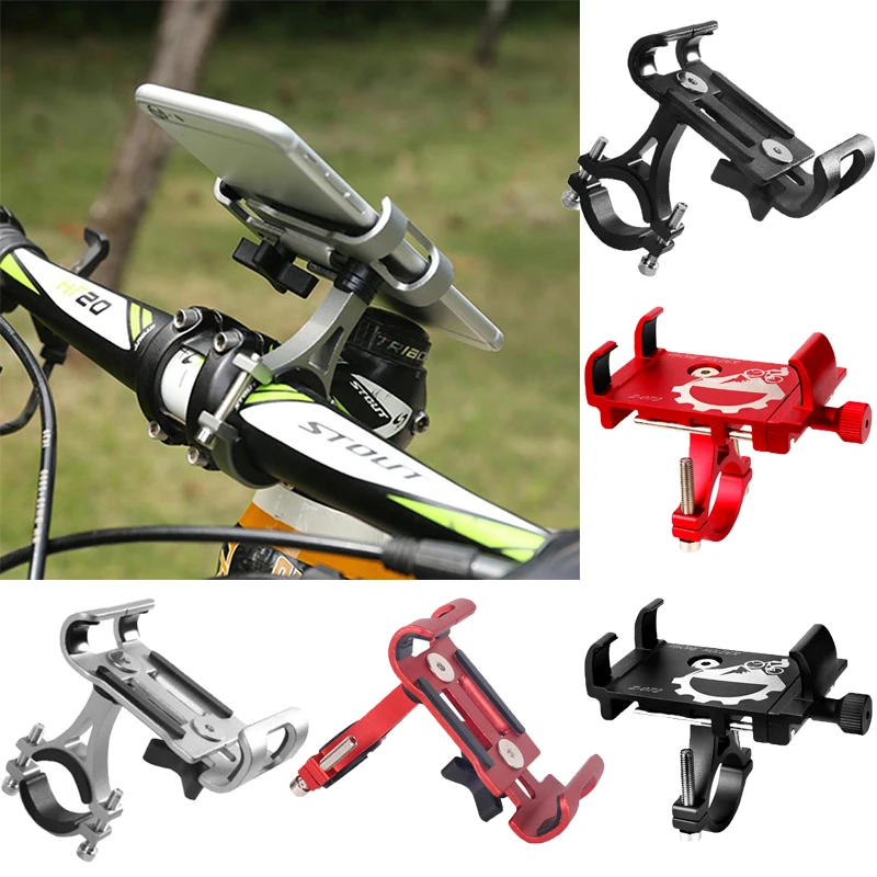 2021 Aluminum Bicycle Phone Holder For 3-6.8inch GPS Adjustable Stand suporte celular moto Bracket | Спорт и развлечения