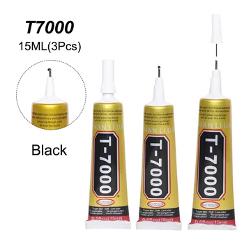 

3Pcs 15ML T7000 Black Glue Epoxy Resin Super Adhesive T-7000 Stone Fabric Textile Ceramics Touch Screen LCD Electronic Component