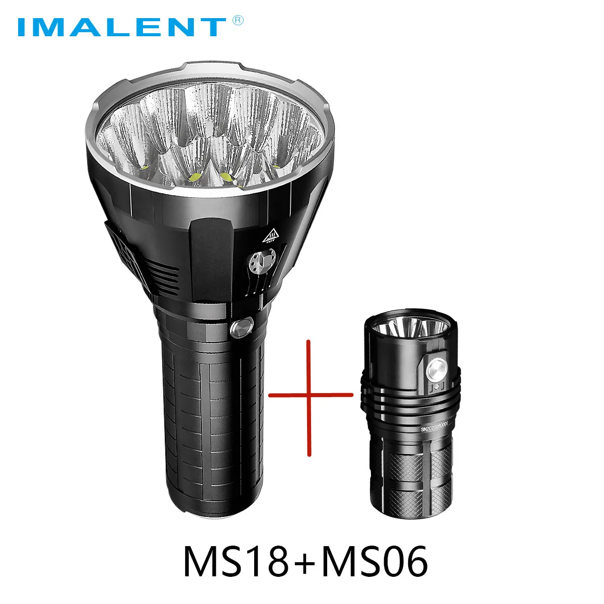 Профессиональный перезаряжаемый фонарик IMALENT MS18 + MS06 для фонаря 6-8 режимов 25000 лм
