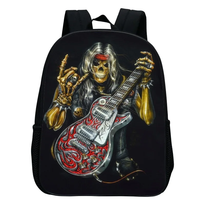 

New Style Backpack Western Style Skull 2 to 6-Year-Old Kindergarten Cartoon Bag Student Backpack
