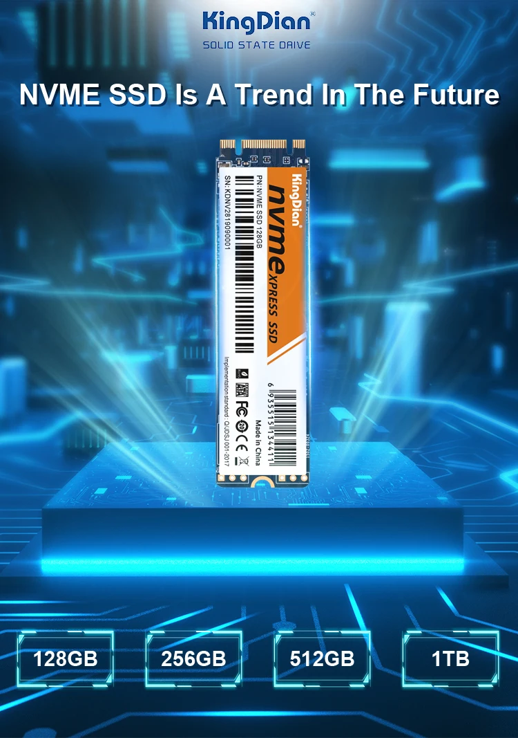 KingDian M.2 ssd PCIe NVME 128 ГБ 256 ГБ 512 Гб Твердотельный накопитель 2280 внутренний жесткий диск hdd для ноутбука MSI Asrock