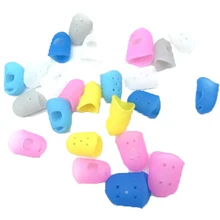 

3size Anti-pain Silicone Finger Sleeve Knitting Tool Multicolor Silicone Thimble Tip Hollow Breathable Sewing Needle Accessories