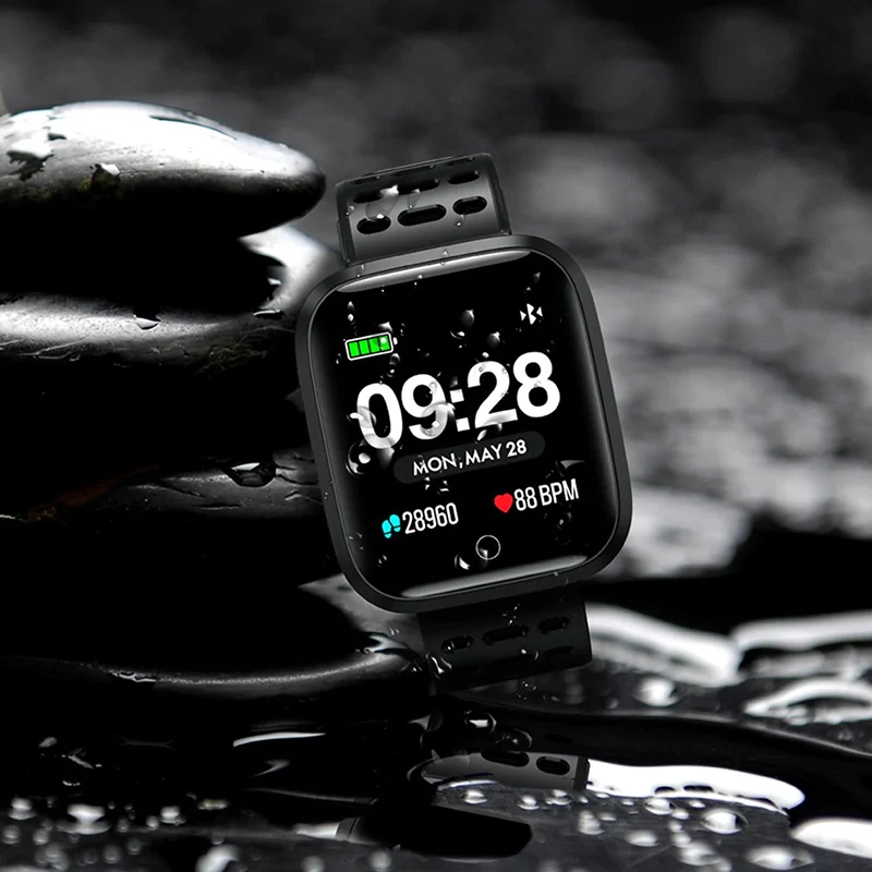 Lenovo Uhr E1 Smartwatch 5ATM Wasserdichte Bluetooth Sport Herz Rate Tracker Rufen/Nachricht Erinnerung Smart uhr für Android iOS