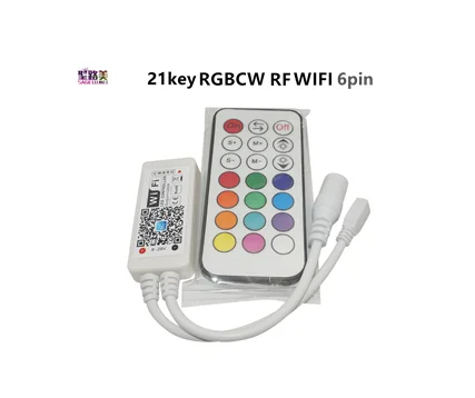 Magic Home RGB/RGBW ИК RF Bluetooth беспроводной Wi-Fi контроллер, светодиодный контроллер DC5V 12V 24V для светодиодный полосы 5050 WS2811 WS2812B пикселей - Цвет: 21k RF RGBCWwifi6pin