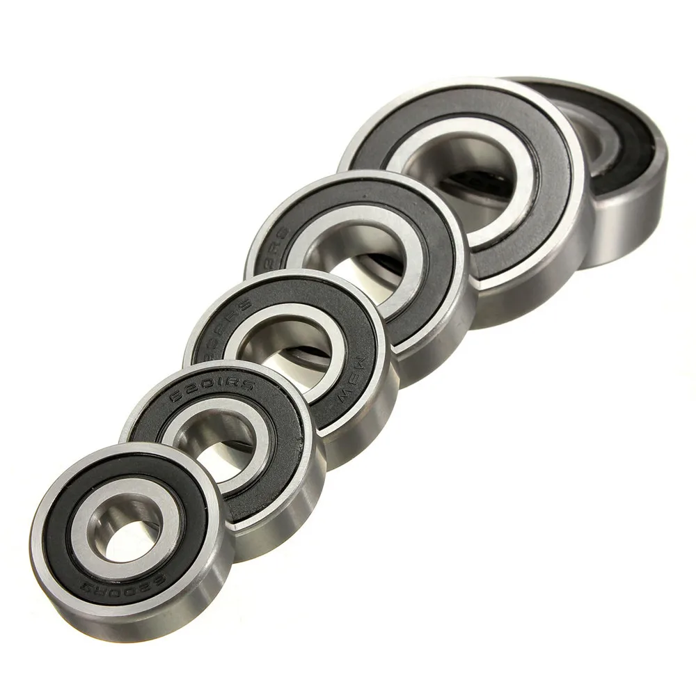6 шт./компл. 620 2RS шариковый подшипник 6200-6205/2RS шайбовый подшипник с глубоким Сталь шариковые подшипники высокой Скорость Подшипниковая сталь