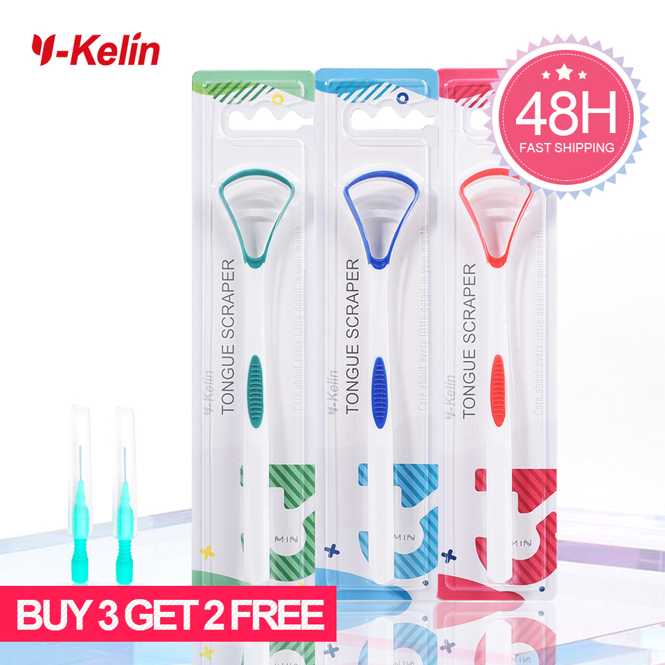 Y-kelin Sales Silicone Tongue Scraper Brush Cleaning Food Grade Single Oral Care To Keep Fresh Breath 3color Pack No.1 - Tongue Cleaners