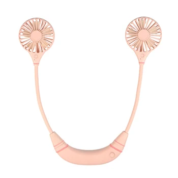 

Mini USB Portable Fan Neck Fan Neckband with Rechargeable Battery Small Desk Fans Handheld Air Cooler Conditioner for Room
