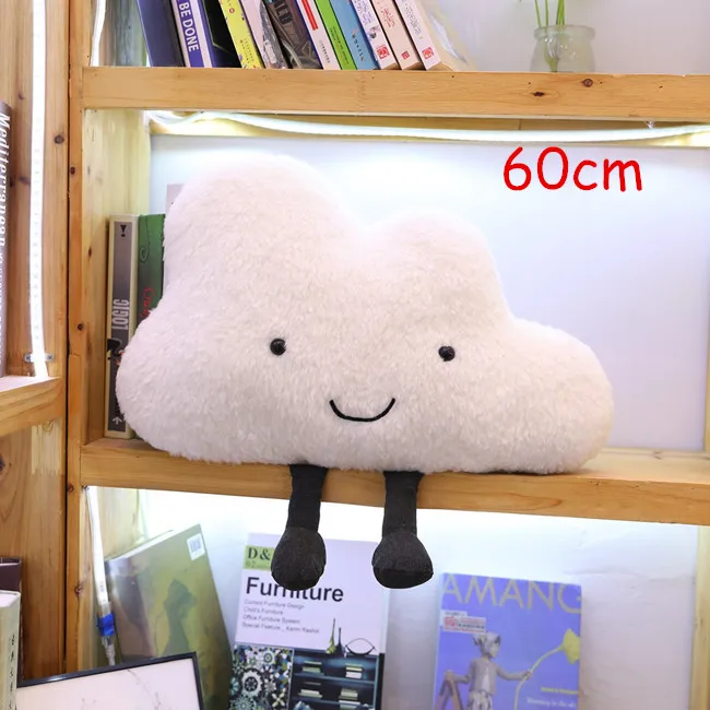 Гигантский стиль Kawaii Облако Подушка мягкая подушка милая улыбка облако плюшевые игрушки для детей ребенок девочка прекрасный подарок - Цвет: 60cm