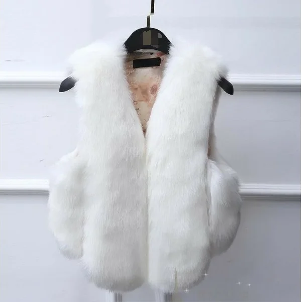 Меховое casaco Inverno женское короткое пальто с мехом толстый меховой жилет из искусственного меха для похудения лоскутное пальто с лисьим мехом XL733