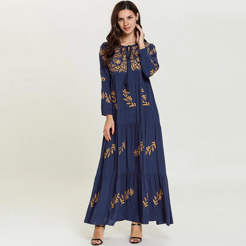 Vestidos Compridos Дубай Абая Кафтан Марокко арабский мусульманское платье Турция Кафтан турецкие платья Хиджаб халат Musulmane Longue арабский