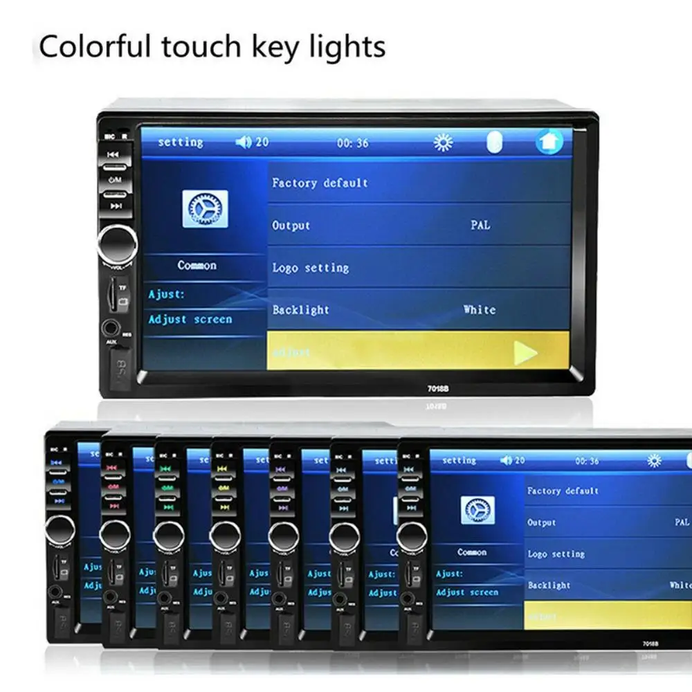 

7-inch 2-Din touch screen car Bluetooth stereo FM radio MP5 player HD rear camera