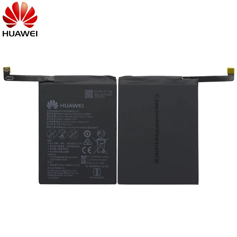 Оригинальный аккумулятор для телефона Hua Wei HB356687ECW 3240 мАч Huawei Nova 2 plus 2i Honor 9i G10 Mate 10