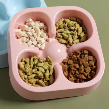 

Pet Choke-Proof Bowl Cats And Dogs Protect Gastrointestinal Stomach Choking Slow Food Bowl Four-leaf/Stripes NEW 2020