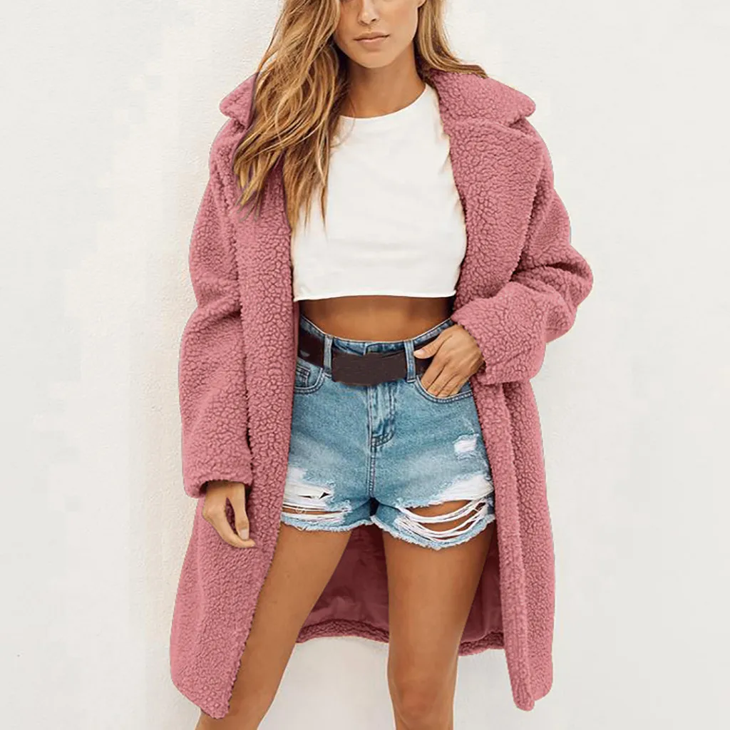Куртка JAYCOSIN женская из искусственного меха элегантная теплая мягкая меховая