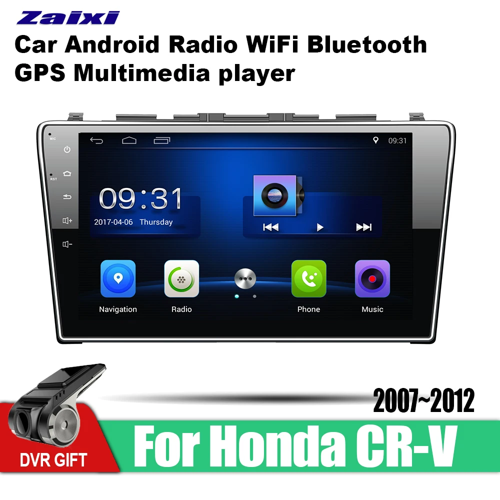 Автомобильный мультимедийный GPS навигатор ZaiXi Android для Honda CR V CRV 2007 ~ 2012 стерео