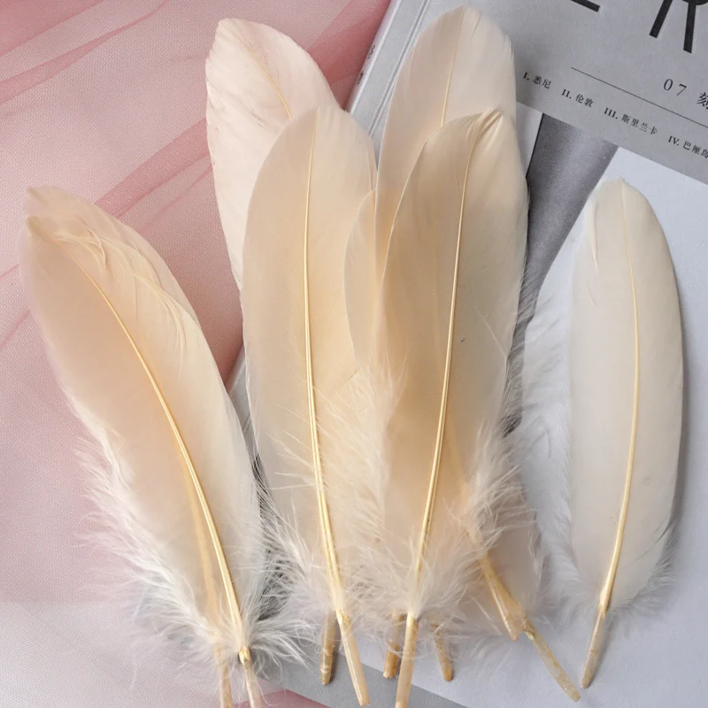 Goose Feathers 50pcs Natural Goose Feathers Plumes 15-20cm for Home Decoration Craft DIY Party Jewelry Decoration