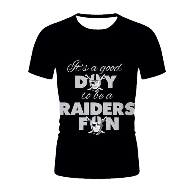 Fashion American Football Team Printed 3D T-shirt men Summer Raiders Casual Black White Hip Hop Tops Tees short-sleeved T-shirts CTX423