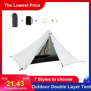 

Oudoor Ultralight Camping Tent Double Layer Waterproof Backpacking Tent Outdoor Hiking Tent for Fishing Hunting Beach Travel
