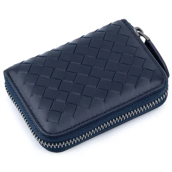 

Leather Hand Woven Sheepskin Organ Wallet Unisex Key Bag Clutch Multifunction Leisure Coin Purse