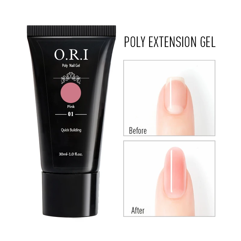 

ORI 1 piezas 30ml Poly Gel extensor UV Gel extensiуn Builder Led UV Gel uсas arte laca Acrнlico esmalte de uсas de poligel