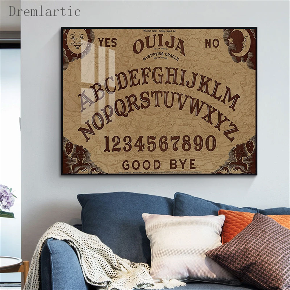 Холст OUIJA постер из шелковой ткани Декор для дома вечеринки в современном стиле