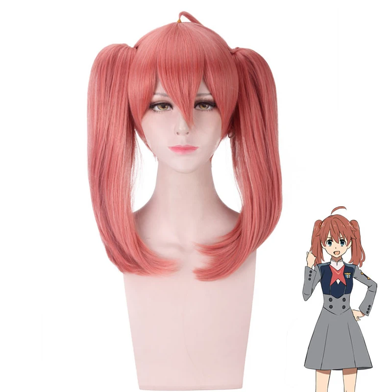 

Anime DARLING in the FRANXX CODE 390 MIKU Ponytails Wig Cosplay Costume Heat Resistant Synthetic Hair Women Cosplay Wigs