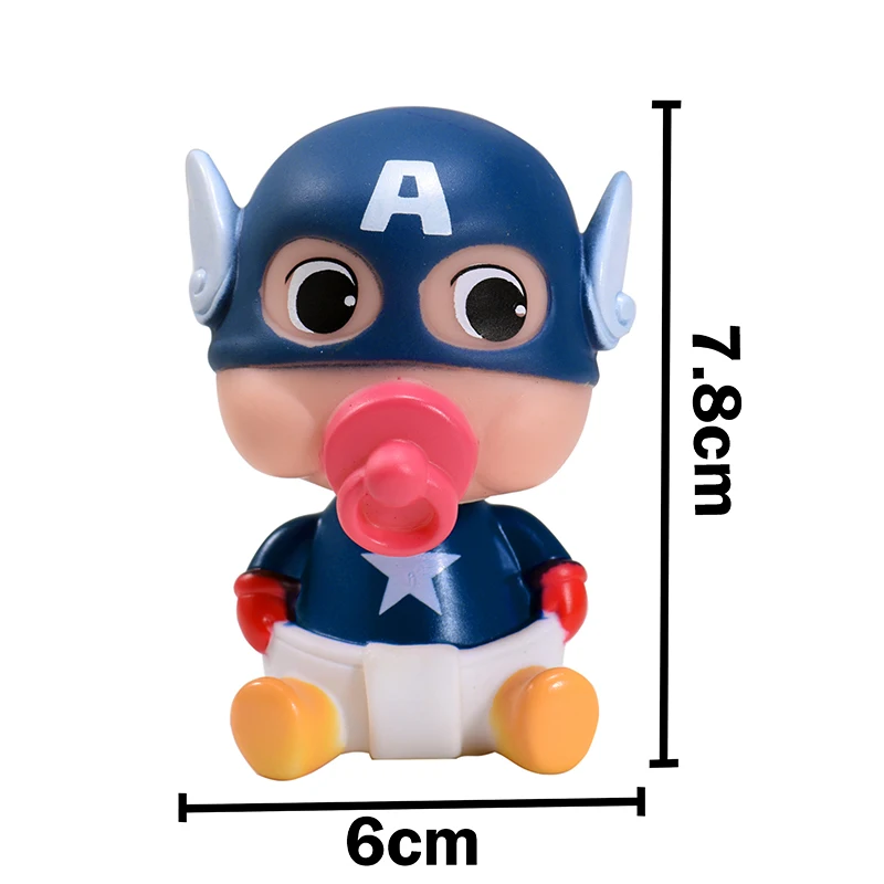 Автомобильный орнамент ABS детская ниппельная кукла для Капитана Америки милое украшение салона автомобиля качающаяся голова фигурка модель