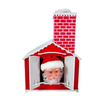 

Electric Climbing Chimney Santa Claus Doll Toy Figurine Ornament With Music For Christmas Children Gift New Year Home Decoration