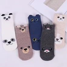 Стиль Весна-лето мультфильм милый хлопок свежий корейский стиль женские носки удобные tou qi wa детей