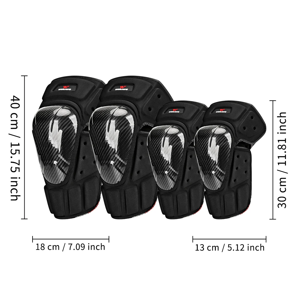 WOSAWE EVA Knee Pads Elbow Protector Moto Protective Gear Motorcycle Skiing Skating Cycling Skateboard Riding Racing Elbow Guard