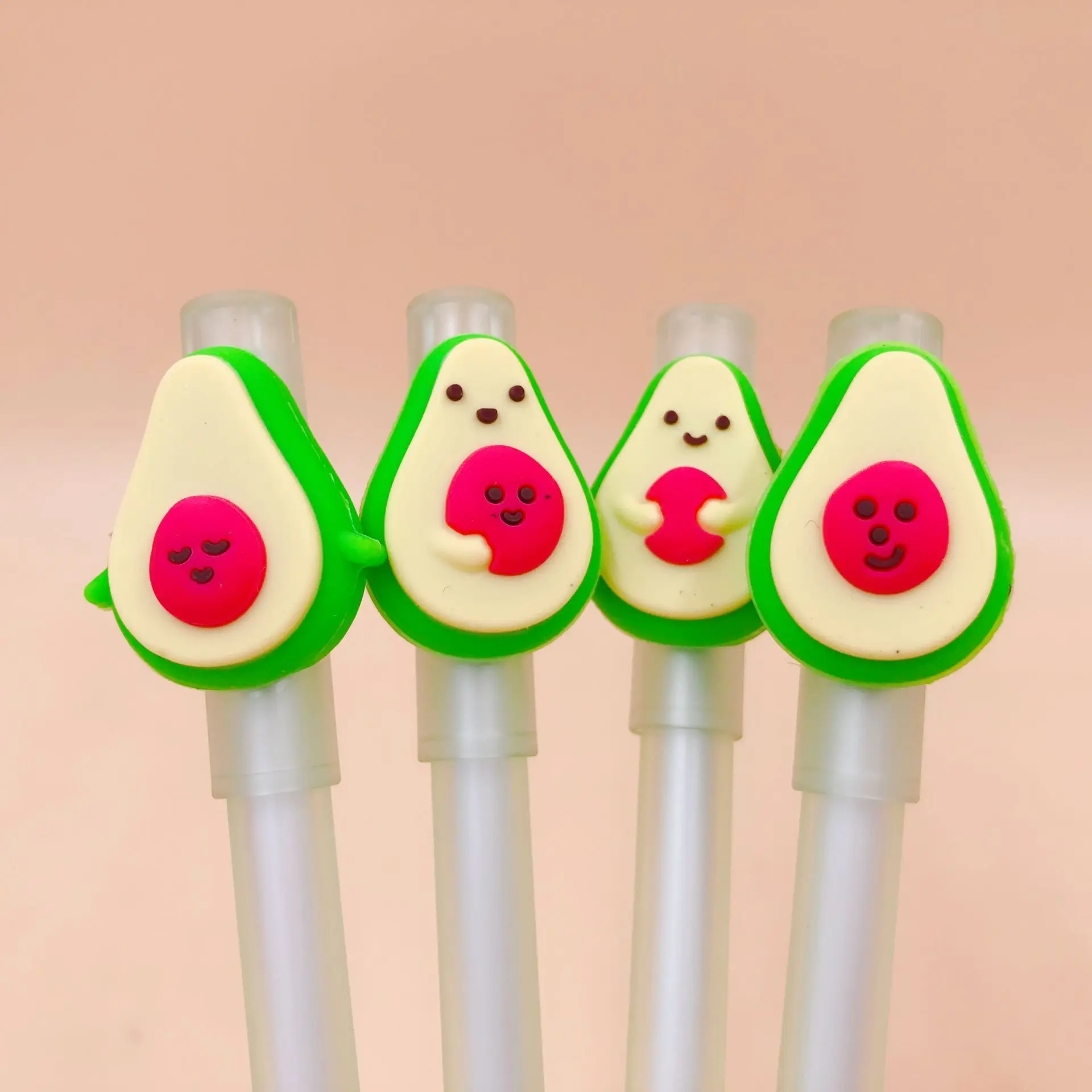 2 шт. Kawaii авокадо гелевые ручки черных гелевых ручек молочного цвета для