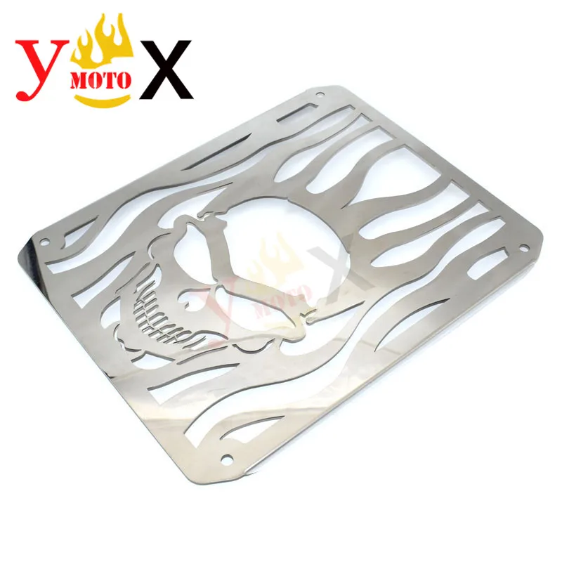 

VN400 VN800 Chrome Motorcycle Skull Radiator Cover Guard Protector Coolant System Net For Kawasaki VULCAN VN 400 800 1995-2006